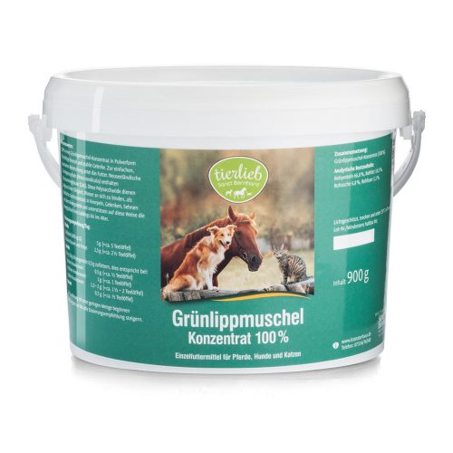 Tierlieb /Sanct Bernhard/ Zöldkagyló koncentrátum lovaknak, kutyáknak és macskáknak 900 g 