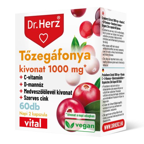 Dr. Herz Tőzegáfonya kivonat 1000 mg kapszula 60 db