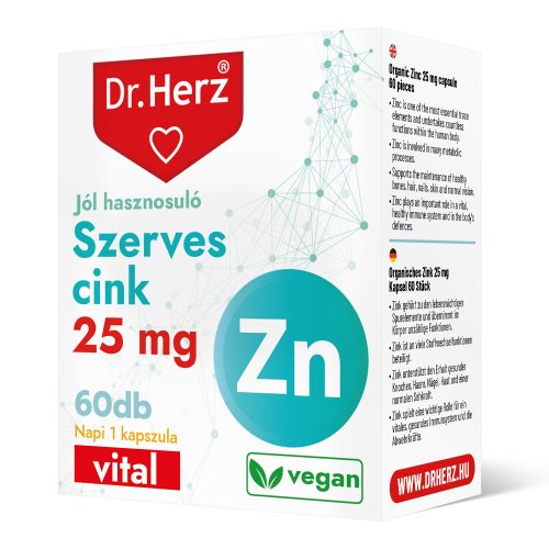 Dr. Herz Szerves Cink 25 mg kapszula 60 db