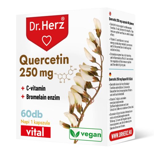 Dr. Herz Quercetin 250 mg+C-vitamin+Bromelain enzim 60 db kapszula 