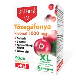 Dr. Herz Tőzegáfonya kivonat 1000 mg kapszula doboz XL