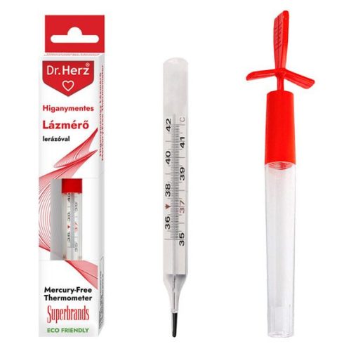 Dr. Herz Higanymentes lázmérő lerázóval 