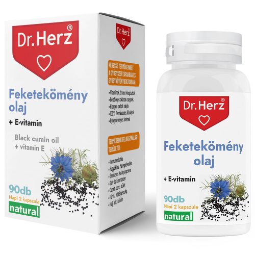 Dr. Herz Feketekömény olaj kapszula 500mg 90db E-vitaminnal 